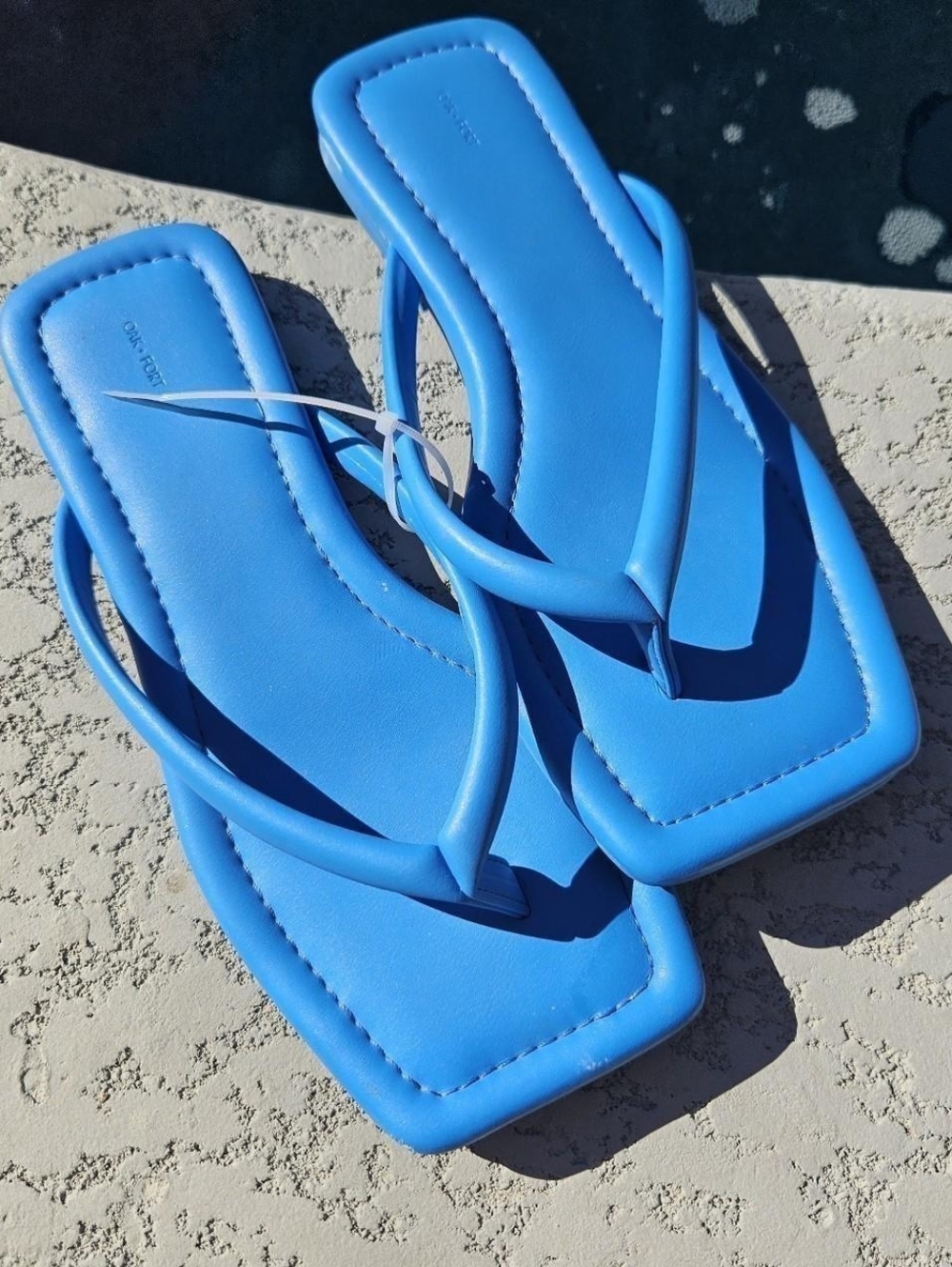 Anthropologie Cushioned Square Toe Sandals